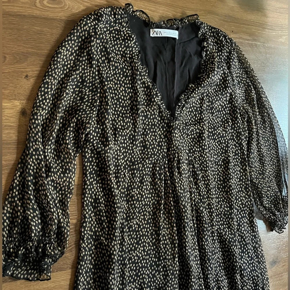 β«οΈ ZARA Polka Dot Long Sleeve Dress βͺοΈ - Picture 4 of 9